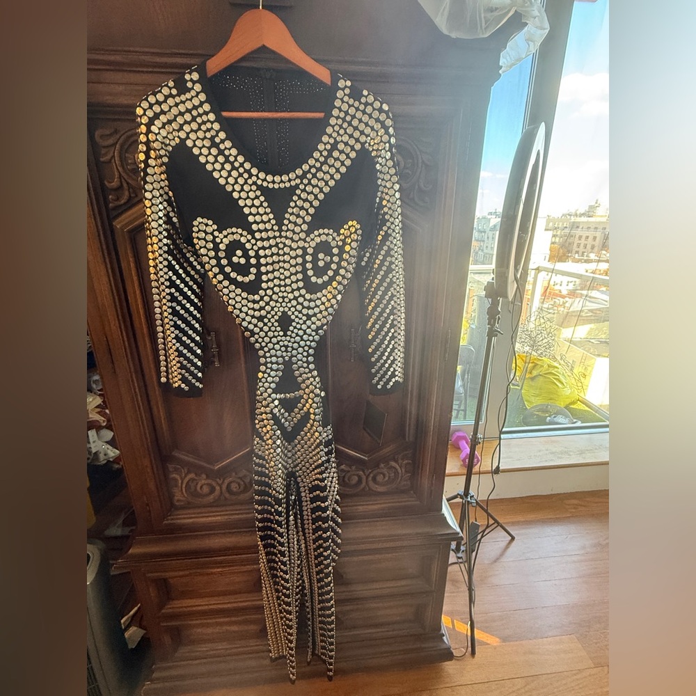 Norma Kamali Studded Catsuit